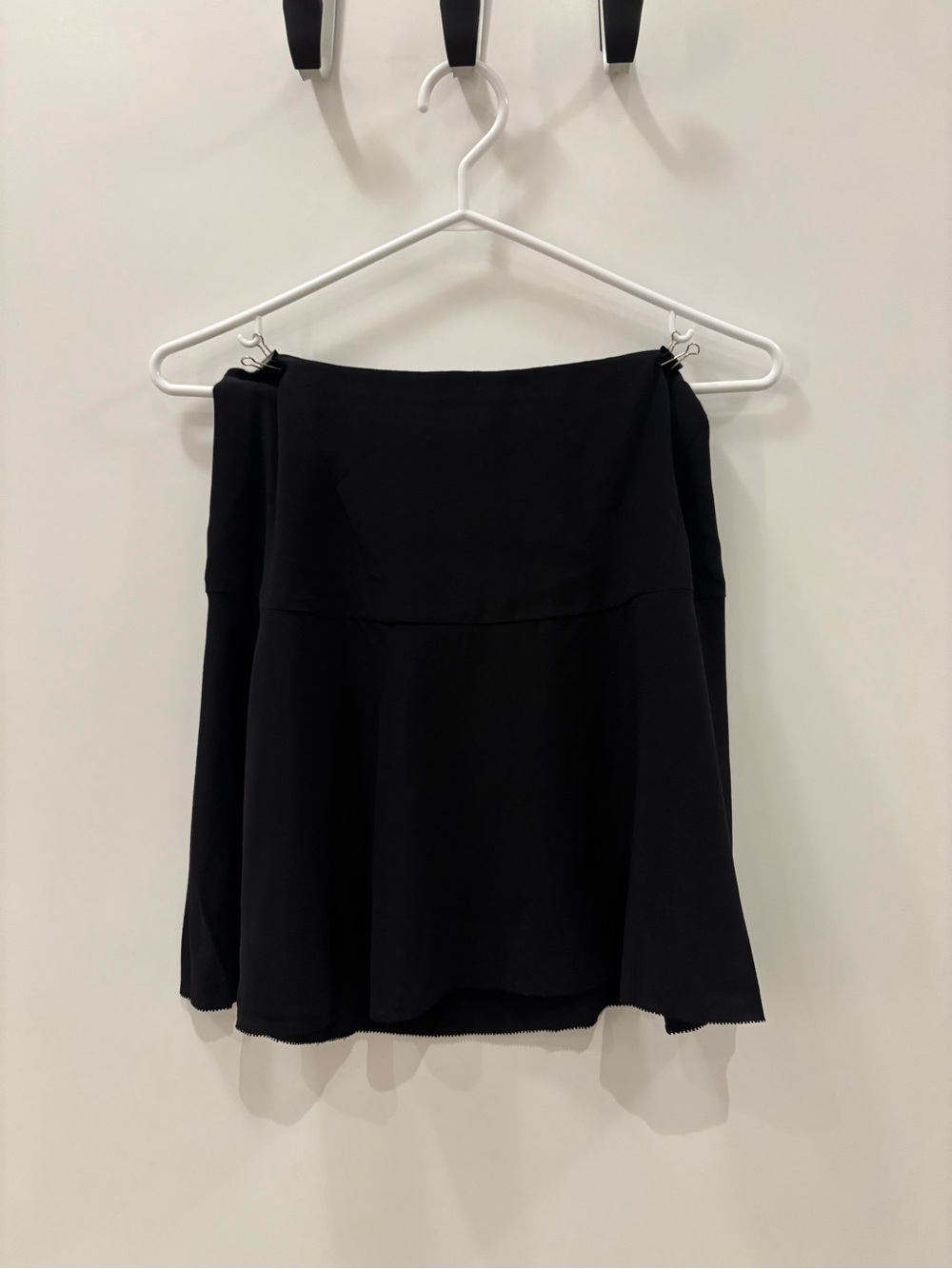 Wilfred Black A-Line Mini Skirt 100% Silk